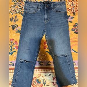 Hollister Women's Straight Leg Jeans in Blue